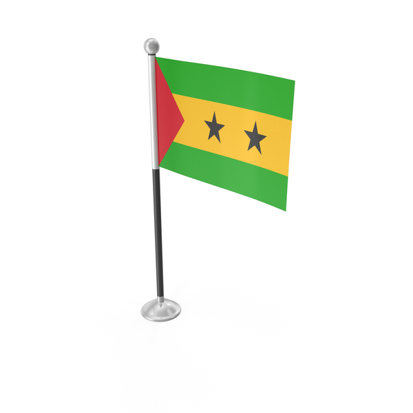 Sao Tome and Principe Desk Small Stand Flag PNG & PSD Images