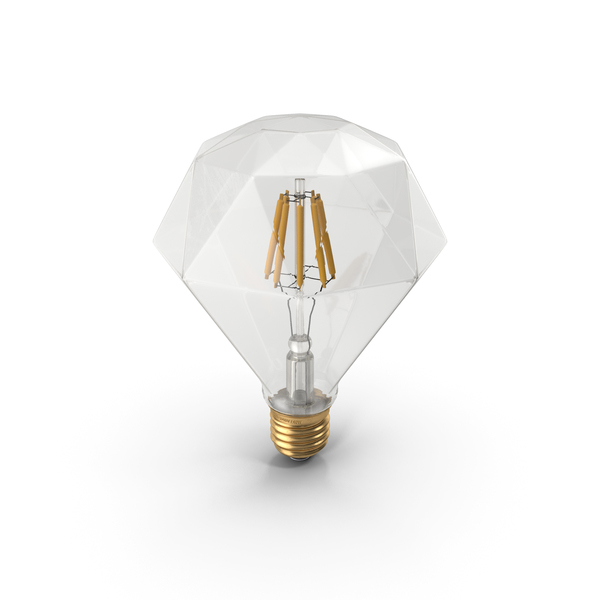 Lightbulb: Sapphire Shape Filament LED Light Bulb PNG & PSD Images