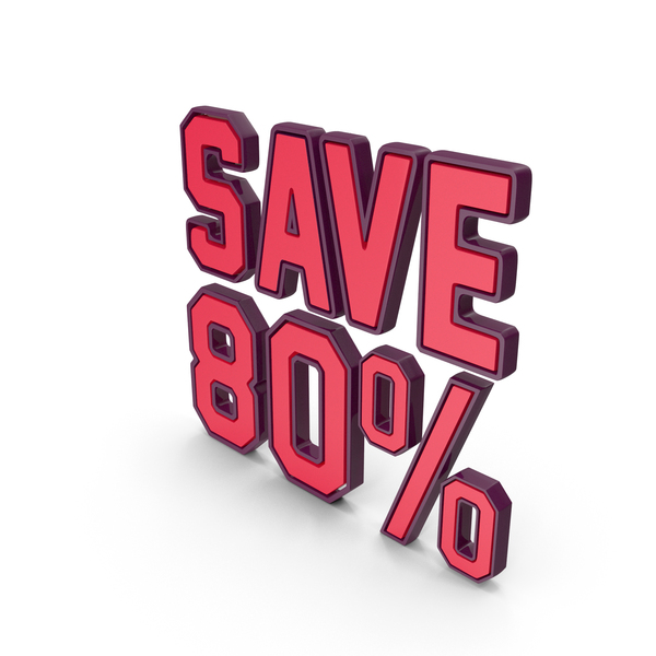 Number: Save Percentage 80 PNG & PSD Images