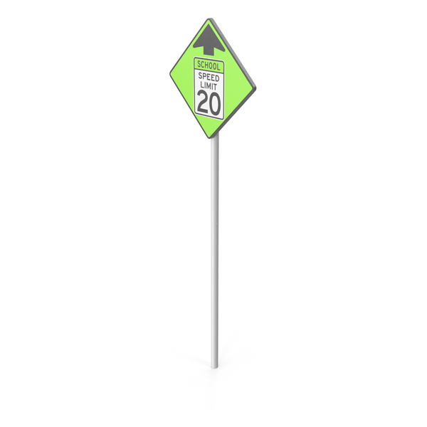 School Speed Limit Sign PNG & PSD Images