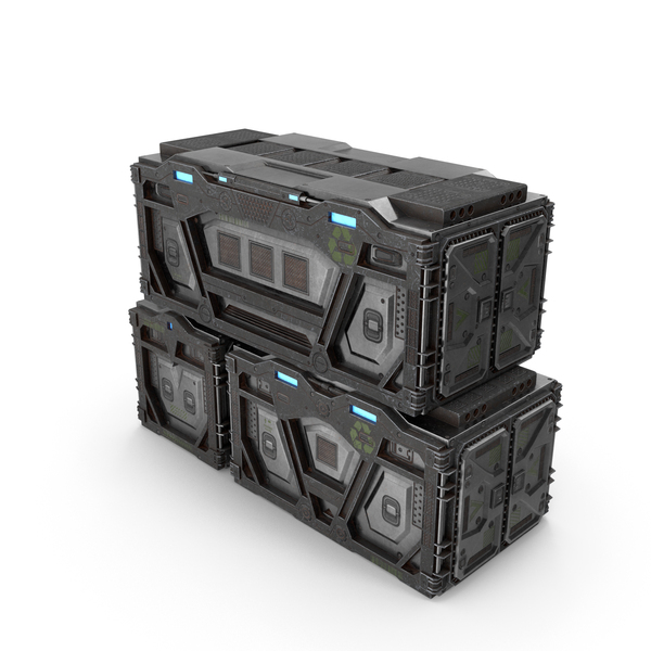 Sci Fi: Sci-Fi Container Set Of 3 PNG & PSD Images Sci Fi: Sci-Fi Container Set Of 3 PNG & PSD Images