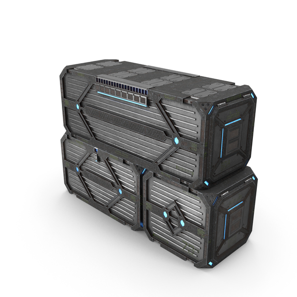Science Fiction Device: Sci fi Container Set of 3 PNG & PSD Images Science Fiction Device: Sci fi Container Set of 3 PNG & PSD Images