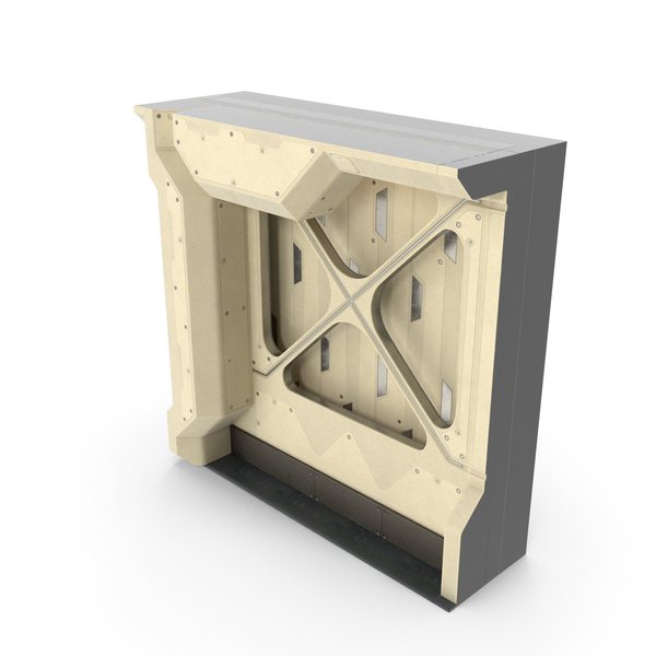 Hardware: Sci-Fi Part With Vertical White Panels Without PC PNG & PSD Images Hardware: Sci-Fi Part With Vertical White Panels Without PC PNG & PSD Images
