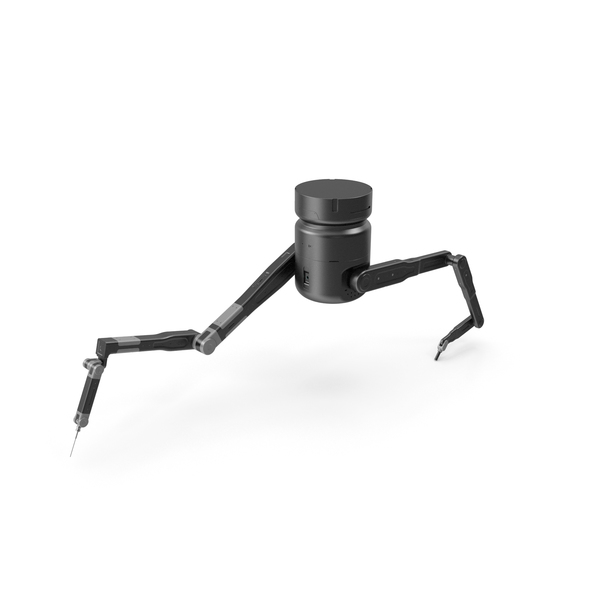 Sci-Fi Robotic Arm Black PNG & PSD Images