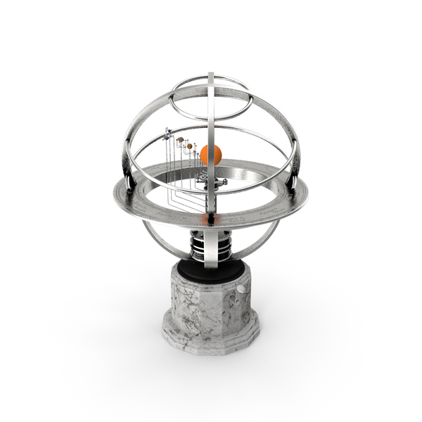 Science Art Grand Solar System Orrery Silver PNG & PSD Images Science Art Grand Solar System Orrery Silver PNG & PSD Images