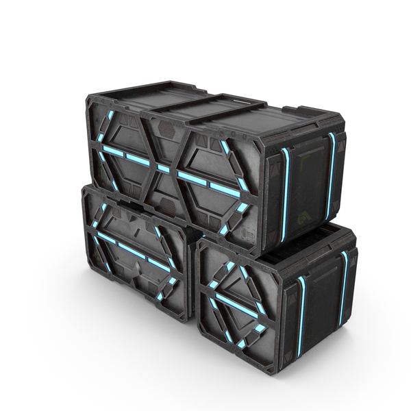 Science Fiction Device: SciFi Container Set Of 3 PNG & PSD Images Science Fiction Device: SciFi Container Set Of 3 PNG & PSD Images
