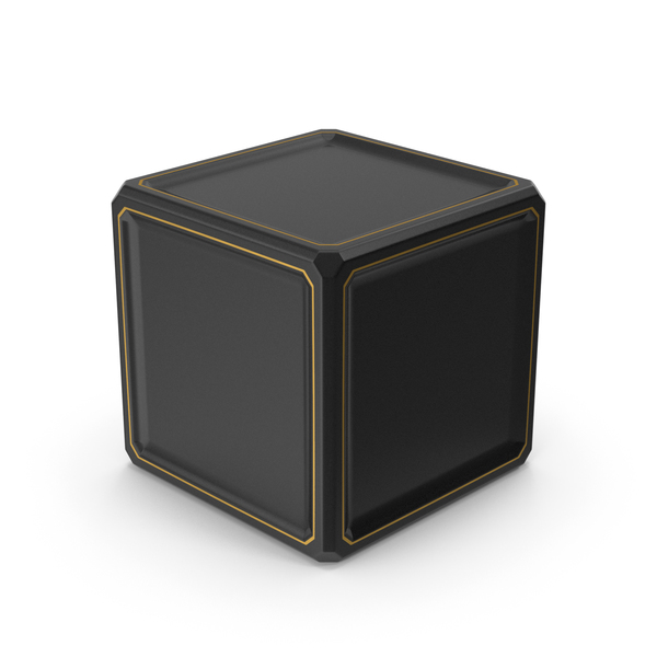 SciFi Cube Gold Black PNG & PSD Images SciFi Cube Gold Black PNG & PSD Images