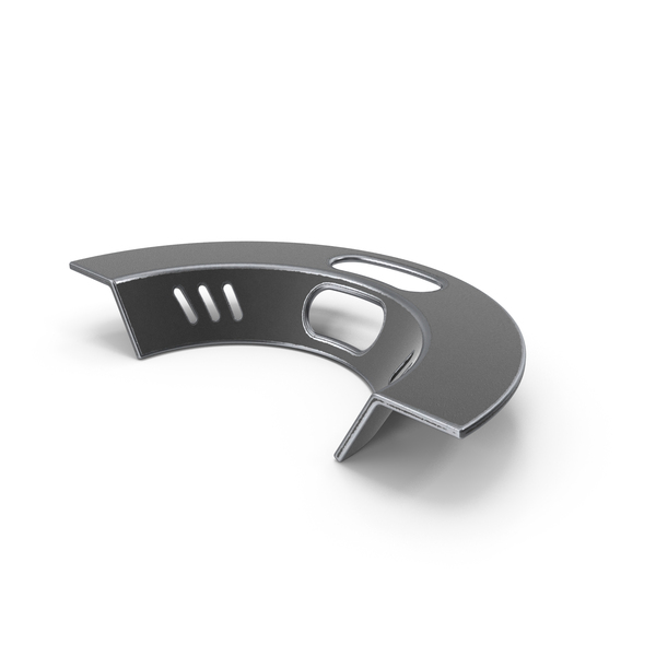 Machine Part: Scifi Element Painted Black Metal PNG & PSD Images