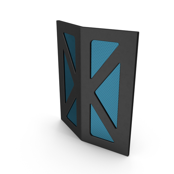 Machine Part: Scifi Interior Wall Element Black PNG & PSD Images