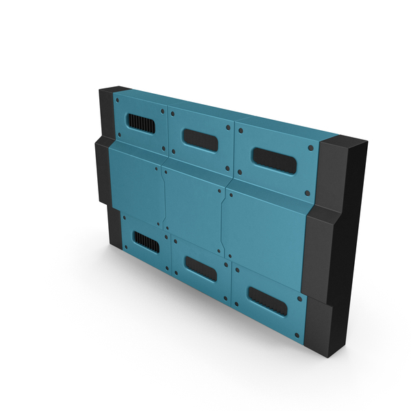 Hardware: Scifi Interior Wall Element Blue PNG & PSD Images