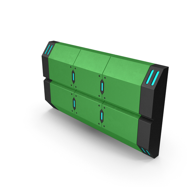 Hardware: Scifi Interior Wall Element Green PNG & PSD Images