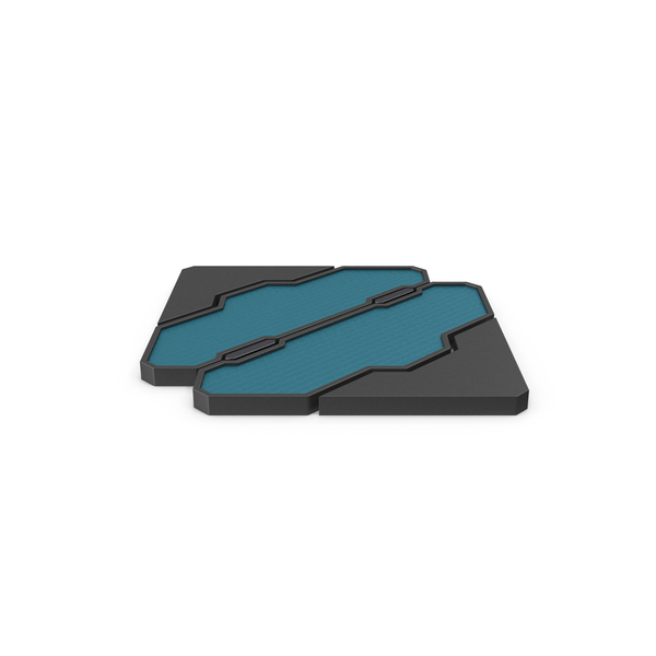 Hardware: Scifi Tile Shape Blue PNG & PSD Images