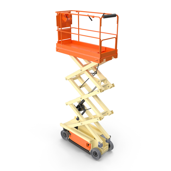 Industrial Equipment: Scissor Lift Raised Clean PNG & PSD Images Industrial Equipment: Scissor Lift Raised Clean PNG & PSD Images