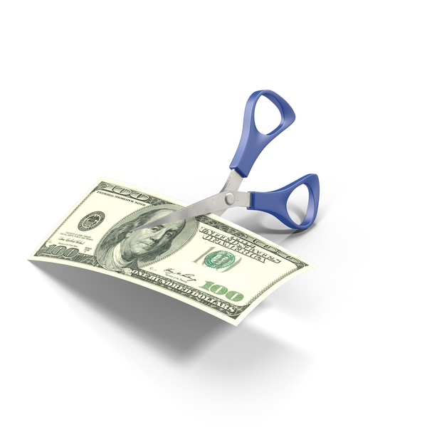 Usa Banknote: Scissors Cutting Cash PNG & PSD Images