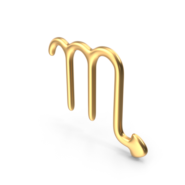 Astrological Sign: Scorpion Gold PNG & PSD Images