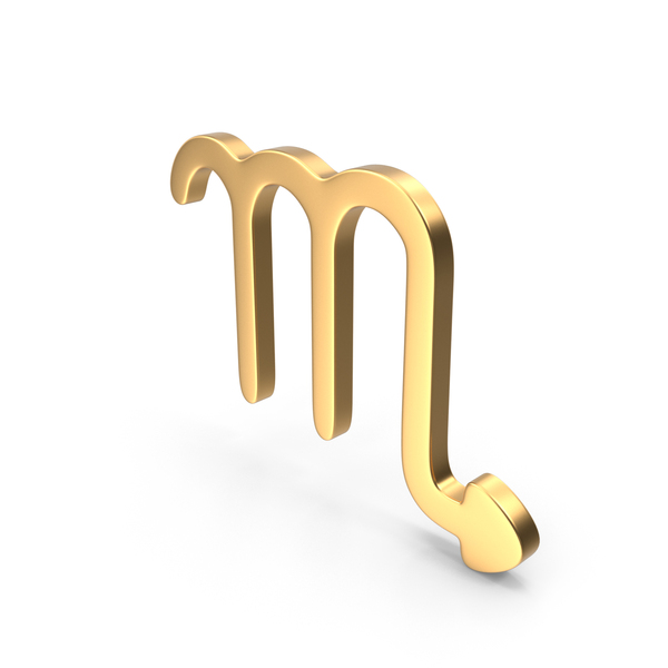 Astrological Sign: Scorpion Gold PNG & PSD Images