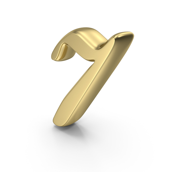 Number: Script Font 7 Gold PNG & PSD Images