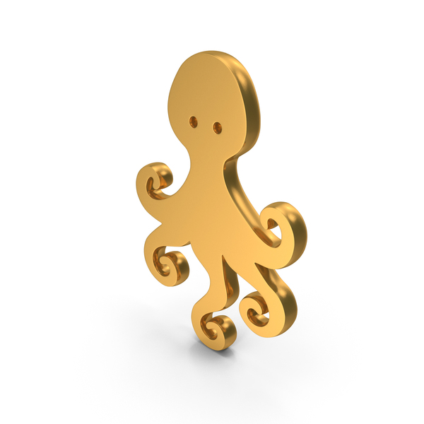 Symbols: Sea Animal Octopus Icon Gold PNG & PSD Images Symbols: Sea Animal Octopus Icon Gold PNG & PSD Images
