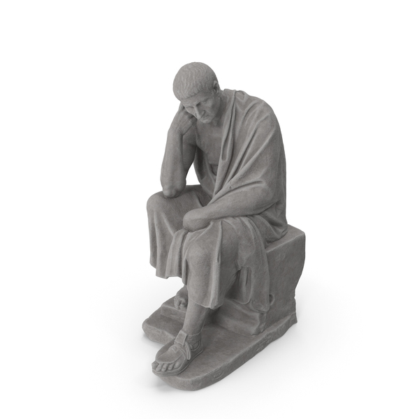 Statue: Seated Philosopher Stone PNG & PSD Images Statue: Seated Philosopher Stone PNG & PSD Images