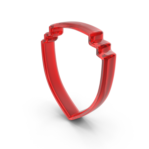 Secure Guard Shield Frame Red Glass PNG & PSD Images