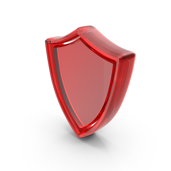 Logo: Secure Guard Shield Red Glass PNG & PSD Images