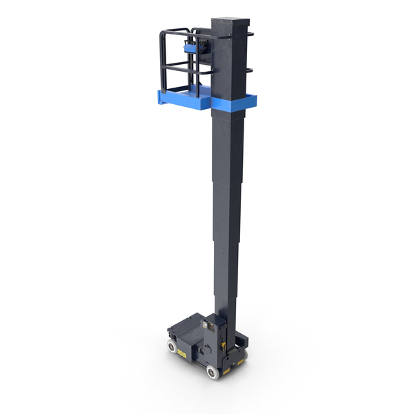 Scissor: Self Propelled Lift Work Platform Raised PNG & PSD Images
