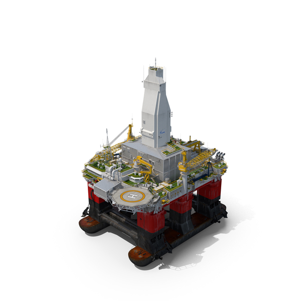 Oil Platform: Semi Submersible Drilling Rig PNG & PSD Images