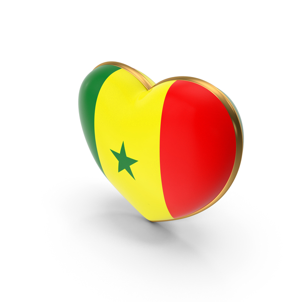 Senegal Country Heart Flag Dual Shade Metallic Solid PNG & PSD Images Senegal Country Heart Flag Dual Shade Metallic Solid PNG & PSD Images