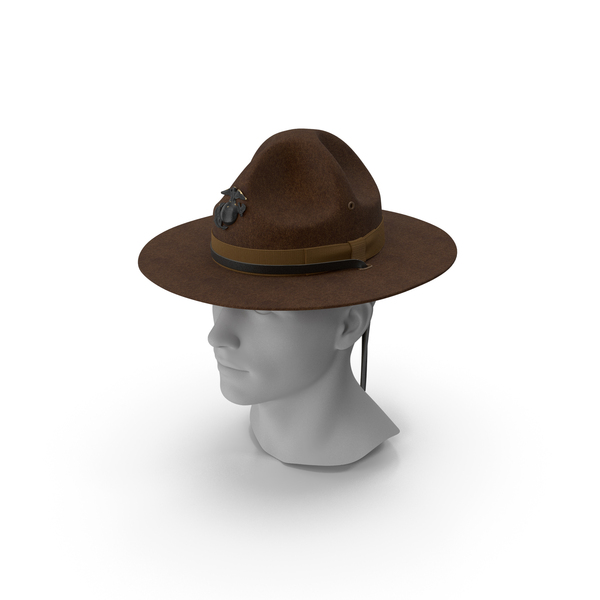 Head: Sergeant Campaign Hat with Cockade Brown on Mannequin PNG & PSD Images