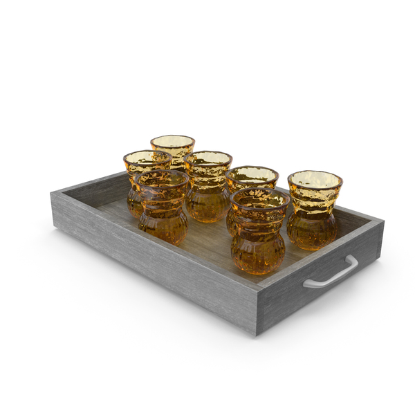 Water Glass: Serving Tray PNG & PSD Images
