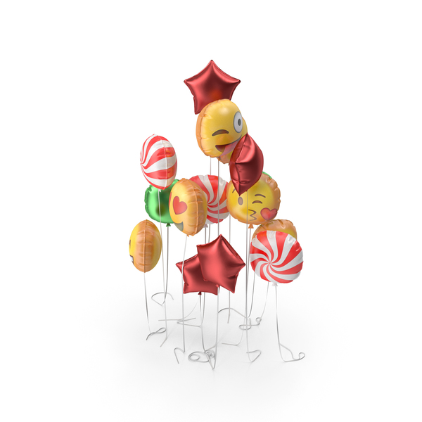 Holiday Accessories: Set of Candies and Stars and Face Emoji Balloons PNG & PSD Images Holiday Accessories: Set of Candies and Stars and Face Emoji Balloons PNG & PSD Images
