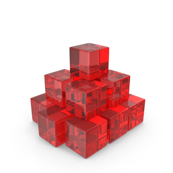 Symbols: Set Of Cubes Glass PNG & PSD Images