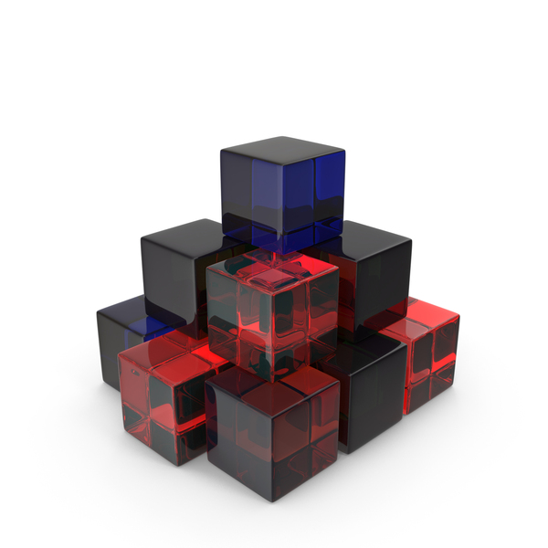 Symbols: Set Of Glass Cubes PNG & PSD Images