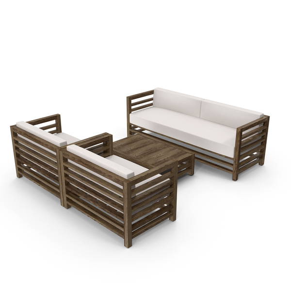 Sectional Sofa: Set of Wood Outdoor Sofas and Table PNG & PSD Images Sectional Sofa: Set of Wood Outdoor Sofas and Table PNG & PSD Images