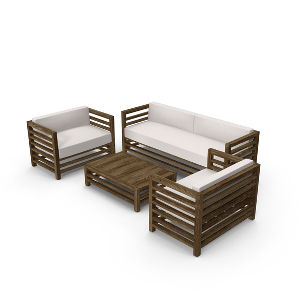 Sectional Sofa: Set of Wood Outdoor Sofas and Table PNG & PSD Images Sectional Sofa: Set of Wood Outdoor Sofas and Table PNG & PSD Images