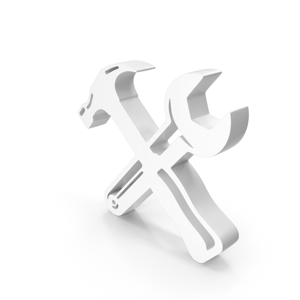 Symbols: Settings Maintenance Repair WIP White PNG & PSD Images