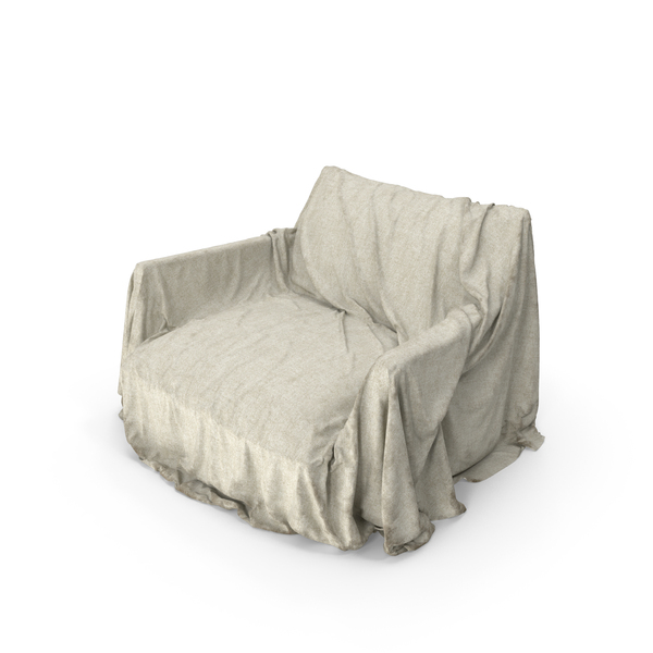 Captains Chair: Shabby Covered Armchair Big PNG & PSD Images