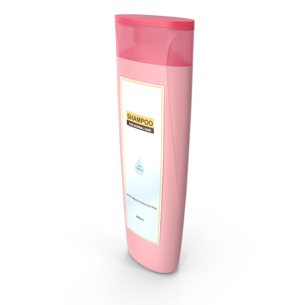 Shampoo Bottle Long Shape Pink 400ml PNG & PSD Images