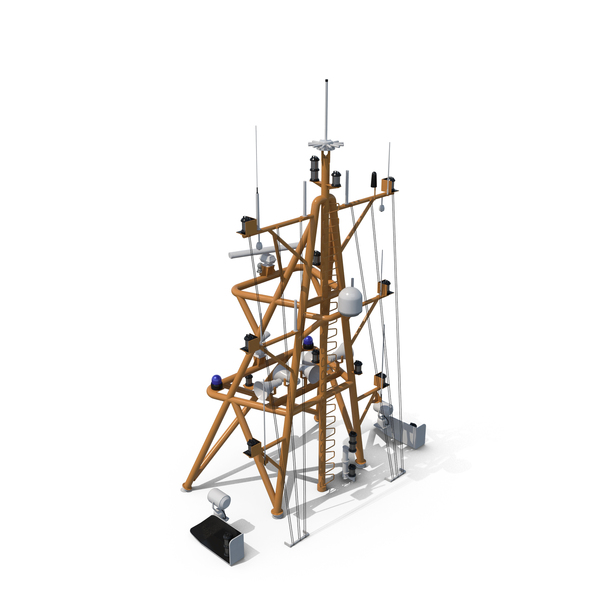 Ship Mast with Radar Scanner PNG & PSD Images Ship Mast with Radar Scanner PNG & PSD Images