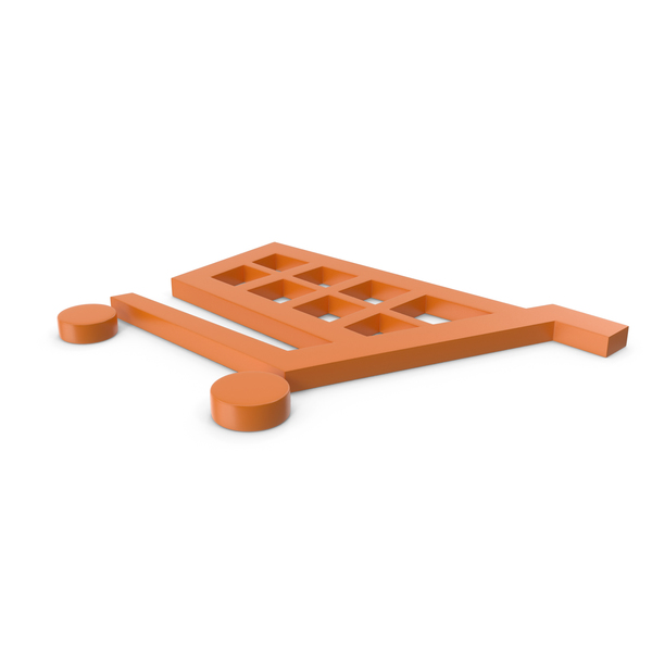 Shopping Cart Orange Symbol PNG & PSD Images