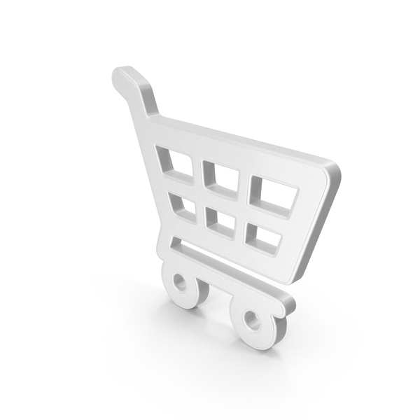 Shopping Cart Symbol White PNG & PSD Images