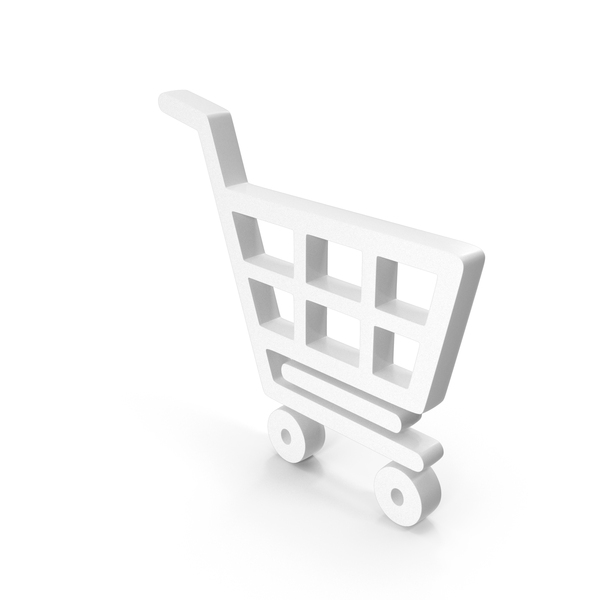 Cart: Shopping Trolly Icon White PNG & PSD Images