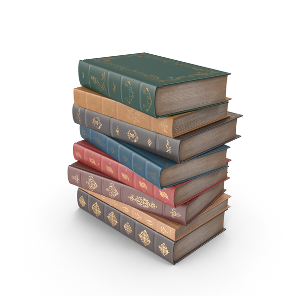 Hardcover Book: Short Stack of Classic Books PNG & PSD Images