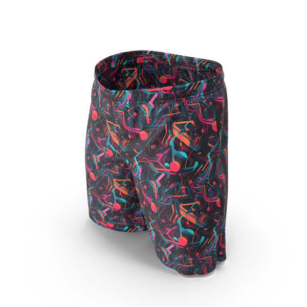 Shorts Neon Pattern PNG & PSD Images Shorts Neon Pattern PNG & PSD Images