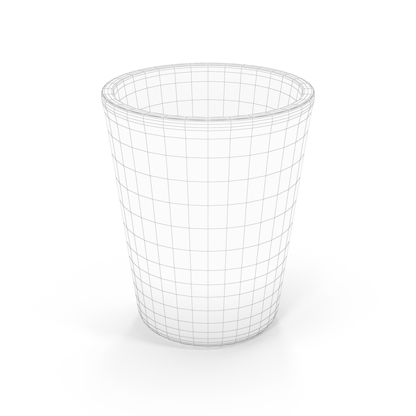 Glassware: Shot Glass Wireframe PNG & PSD Images