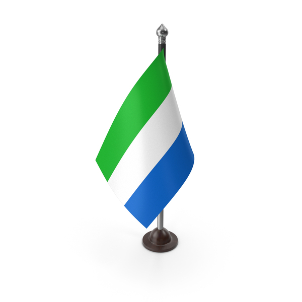 Sierra Leone Plastic Flag Stand PNG & PSD Images