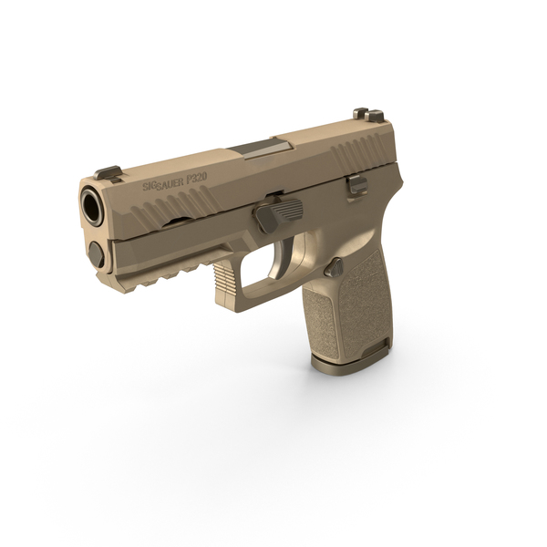 Semi Automatic Pistol: SIG Sauer P320 Compact Size Sand PNG & PSD Images Semi Automatic Pistol: SIG Sauer P320 Compact Size Sand PNG & PSD Images