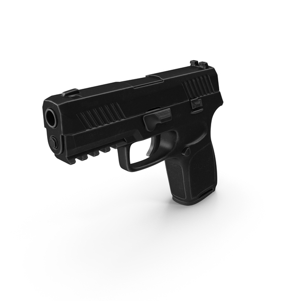 半自动手枪：Sig Sauer P320 PNG和PSD图像