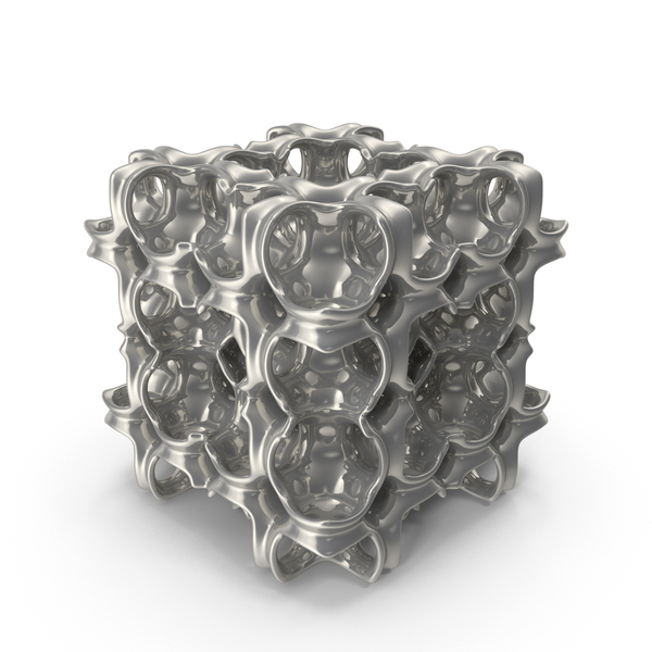 Symbols: Silver 3D Printed Decorative Complex Grid PNG & PSD Images