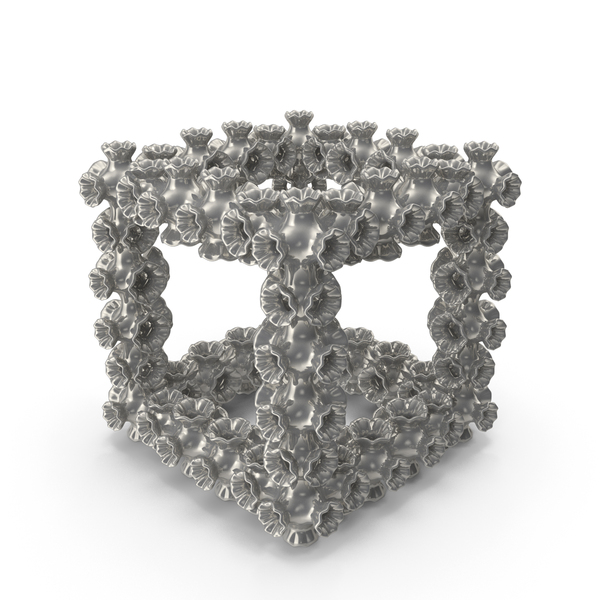 Symbols: Silver 3D Printed Decorative Cube PNG & PSD Images